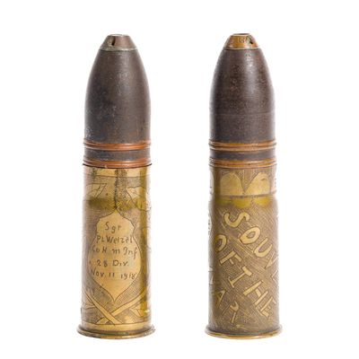 Sale Photo Thumbnail #249: 2 WWI Trench Art Shells