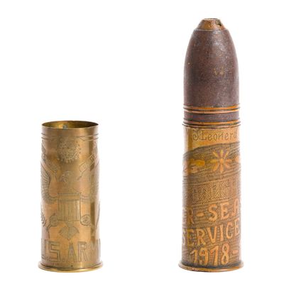 Sale Photo Thumbnail #248: 2 WWI Trench Art Shells