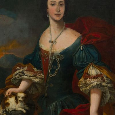 Sale Photo Thumbnail #37: Antique Portrait Painting, Queen Anne of Great Britain