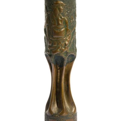 Sale Photo Thumbnail #260: WWI Trench Art Shell