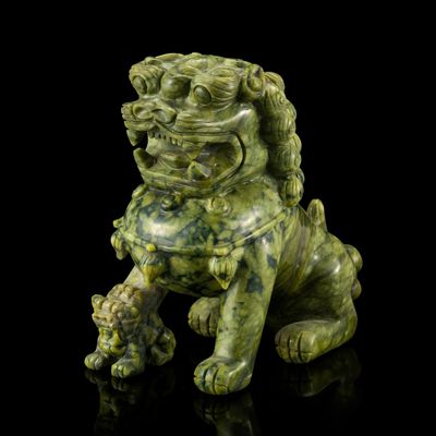 Sale Photo Thumbnail #83: Chinese Carved Hardstone Foo Dog