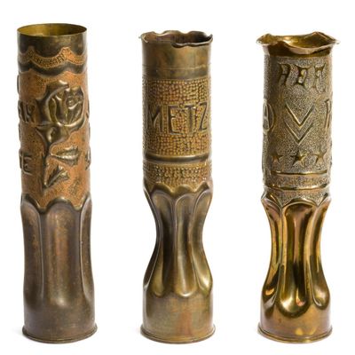 Sale Photo Thumbnail #271: 3 WWI Trench Art Shell