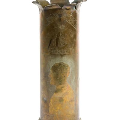 Sale Photo Thumbnail #255: WWI Trench Art Shell Vase