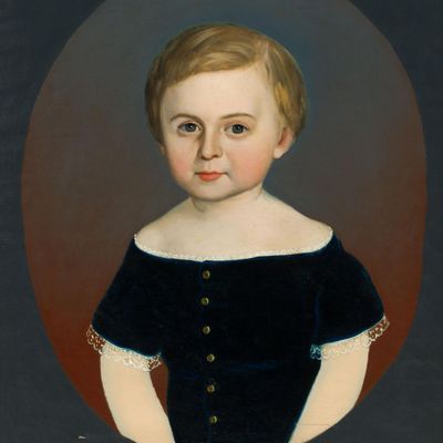 Sale Photo Thumbnail #46: New York American School 19th C Oil on Canvas Portrait Painting