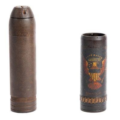 Sale Photo Thumbnail #243: 2 WWI Trench Art Shells