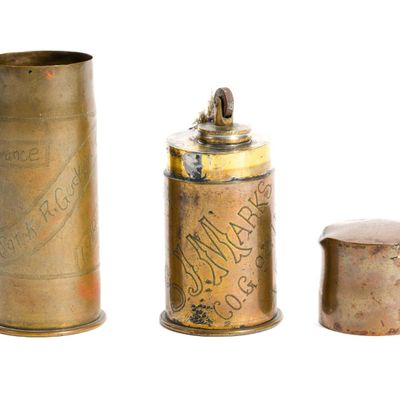 Sale Photo Thumbnail #247: 2 WWI Trench Art Shells
