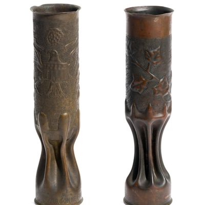 Sale Photo Thumbnail #245: 2 Trench Art Shells