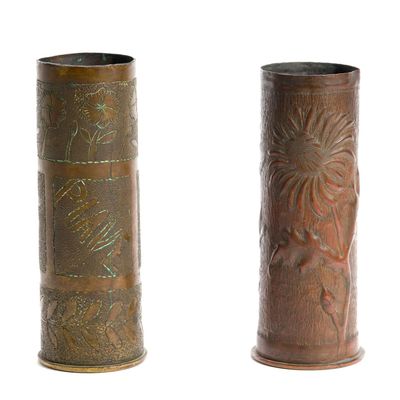 Sale Photo Thumbnail #240: 2 WWI Trench Art Shells