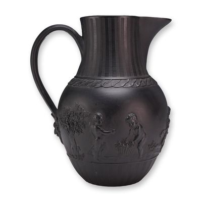 Sale Photo Thumbnail #11: Wedgwood Black Basalt Pitcher