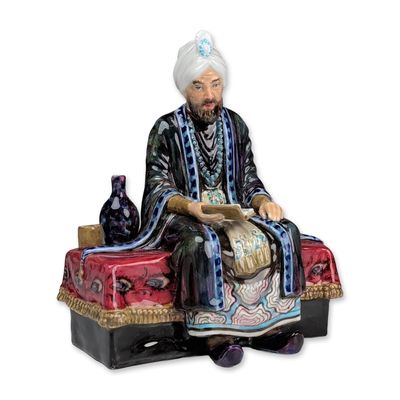 Sale Photo Thumbnail #149: Reginald "Reg" Johnson Studio Pottery Figurine, Omar Khayyam