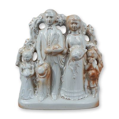 Sale Photo Thumbnail #153: Arnold Machin for Wedgwood Queen's Ware The Bridal Group Figural Group