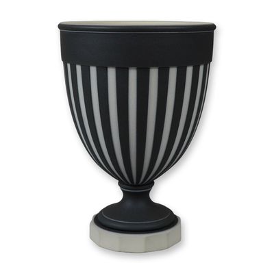 Sale Photo Thumbnail #69: Wedgwood Black and White Striped Commemorative Urn