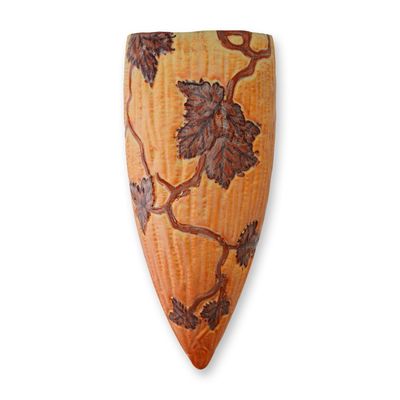 Sale Photo Thumbnail #53: Weller Pottery Relief-Molded Grapevine Wall Pocket