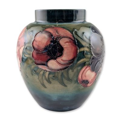 Sale Photo Thumbnail #79: Moorcroft Anemone Pattern Tubelined Earthenware Vase