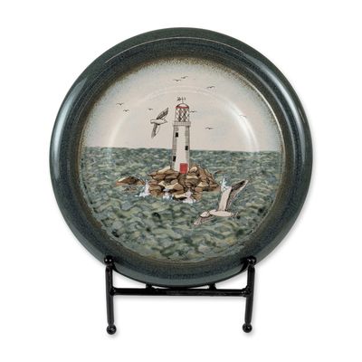 Sale Photo Thumbnail #464: Cobridge Stoneware Large Circular Maritime Charger Plate England