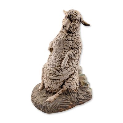 Sale Photo Thumbnail #466: Cobridge Stoneware Sheep Figurine, The Sleeper