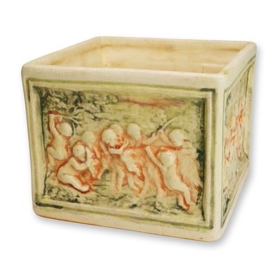 Sale Photo Thumbnail #311: Weller Pottery Square Planter, Flemish