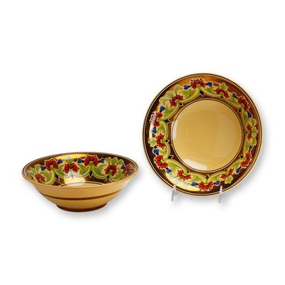 Sale Photo Thumbnail #70: Two Wedgwood Millicent Taplin Caneware Serving Bowls, c. 1930