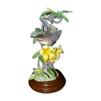 Sale Photo Thumbnail #448: Royal Worcester Porcelain Sculpture LE Dorothy Doughty Bewick's Wren, 1956