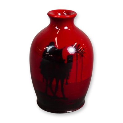Sale Photo Thumbnail #234: Royal Doulton Flambe Series Ware Miniature Vase, Desert Scenes