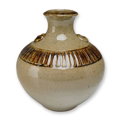Sale Photo Thumbnail #21: Vernon Owens for Jugtown Ware Signed Salt-Glazed Stoneware Vase