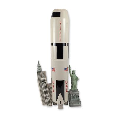 Sale Photo Thumbnail #242: Liftoff by The Teapottery Apollo 11 Saturn V Huge Ceramic Novelty Teapot