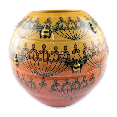 Sale Photo Thumbnail #364: Dennis Chinaworks by Sally Tuffin Bumblebee Ceramic Vase