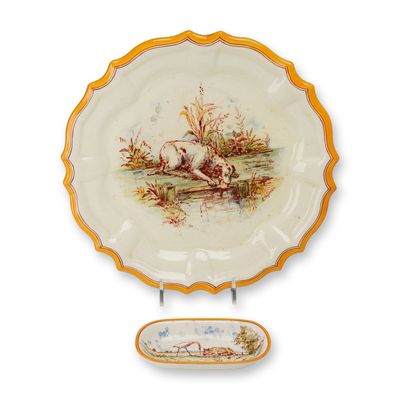 Sale Photo Thumbnail #505: 2pc Wedgwood Hand Painted Earthenware Pieces