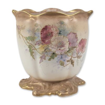 Sale Photo Thumbnail #236: Royal Doulton Charles Hart Hand Painted Poppy Jardiniere