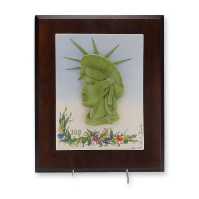 Sale Photo Thumbnail #161: Laszlo Ispanky Porcelain Framed Plaque, Statue of Liberty Head