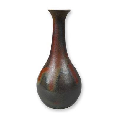 Sale Photo Thumbnail #371: Wedgwood Bone China Flambe Transmutation Glaze Bottle Vase