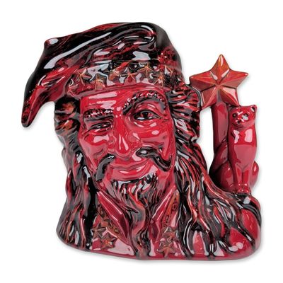 Sale Photo Thumbnail #179: Royal Doulton Prototype Flambe Large Character Jug, Wizard