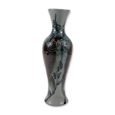 Sale Photo Thumbnail #95: Moorcroft England Tail Dance Trial Pottery Vase