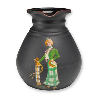 Sale Photo Thumbnail #316: Wedgwood Black Basalt Kenlock Ware Golfing Jug