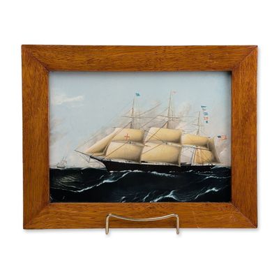 Sale Photo Thumbnail #13: Wedgwood of Etruria & Barlaston Framed Porcelain Nautical Tile, Dreadnought