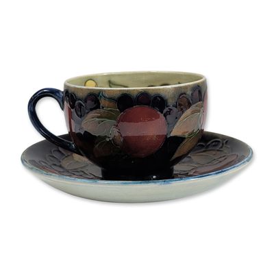 Sale Photo Thumbnail #335: Moorcroft Pomegranate Pattern Earthenware Cup and Saucer