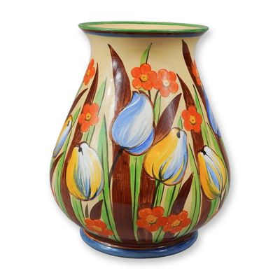 Sale Photo Thumbnail #256: Wedgwood Art Deco Hand Painted Earthenware Vase