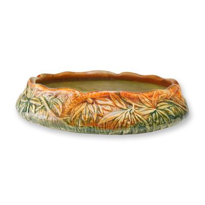 Sale Photo Thumbnail #293: Weller Console Bowl, Marvo Tropical Leaf