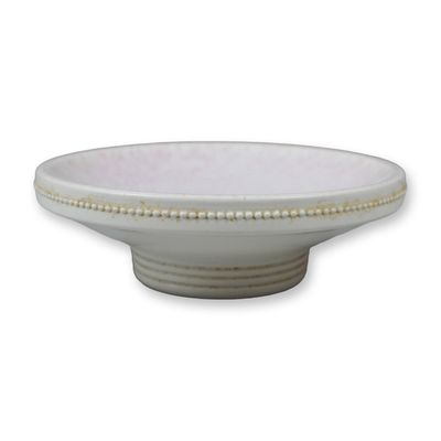 Sale Photo Thumbnail #260: Wedgwood Norman Wilson Pink Experimental Glaze Ceramic Footed Bowl