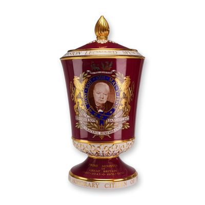Sale Photo Thumbnail #456: Spode Winston Churchill Commemorative Bone China Limited Edition Covered Urn