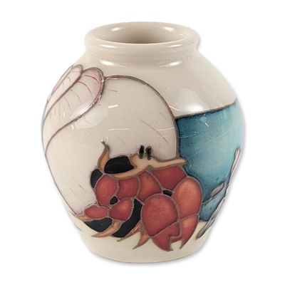 Sale Photo Thumbnail #351: Moorcroft 2005 Hermit Crab Miniature Pottery Vase