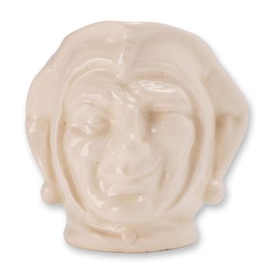 Sale Photo Thumbnail #190: Royal Doulton White Glaze Small Character Jug, Jester