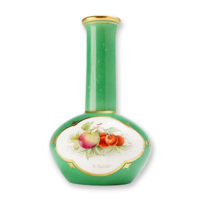 Sale Photo Thumbnail #373: Wedgwood Porcelain Miniature Bottle Vase Hand-Painted by Robert Tatler, ca. 1926