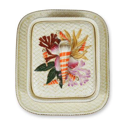 Sale Photo Thumbnail #249: A Victorian Wedgwood Majolica Argenta Sardine Box and Stand, 1878