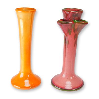 Sale Photo Thumbnail #301: Two Weller Pottery Art Deco Bud Vases
