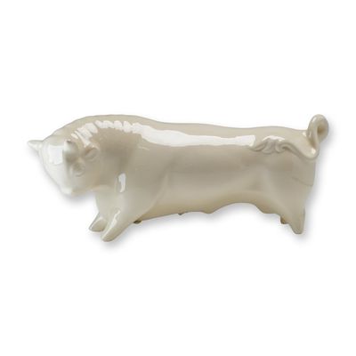 Sale Photo Thumbnail #452: Wedgwood Queen's Ware Taurus the Bull Figurine Designed by Arnold Machin