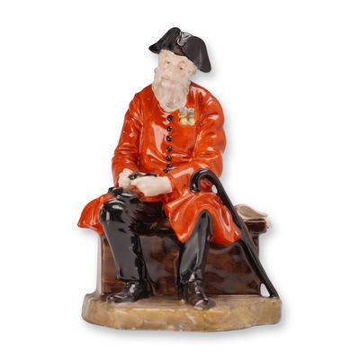 Sale Photo Thumbnail #427: Royal Doulton Porcelain Figurine, Chelsea Pensioner HN689