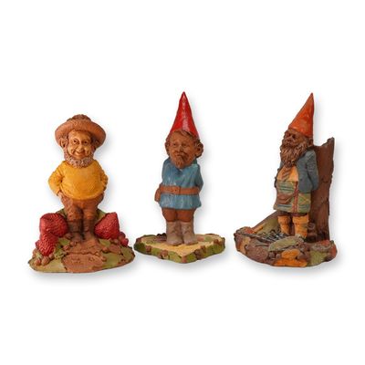 Sale Photo Thumbnail #450: Three Tom Clark Cairn Studio Gnome Figurines