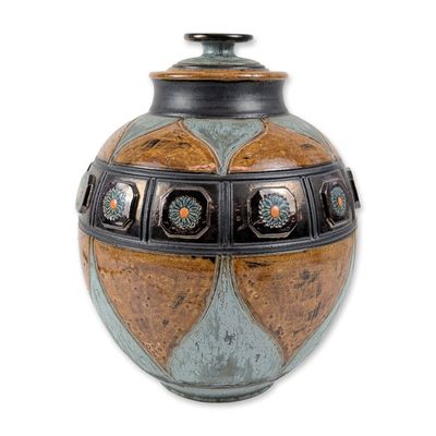 Sale Photo Thumbnail #19: Richard Meyer Santa Fe Studio Art Pottery Lidded Ovoid Jar / Ginger Urn
