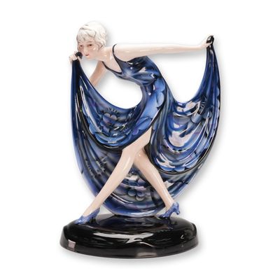 Sale Photo Thumbnail #400: Goldscheider Josef Lorenzl Figurine, Art Deco Female Dancer
